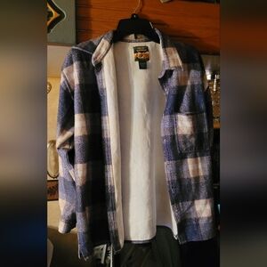 High Sierra Blue and White Checkered Shirt Jacket